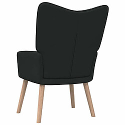 Maison Chic Chaise de relaxation | Fauteuil relax avec tabouret Noir Tissu -GKD42589 pas cher