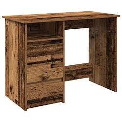 vidaXL Bureau vieux bois 102x50x75 cm bois d'ingénierie