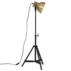 Avis vidaXL Lampadaire 25 W laiton antique 35x35x65/95 cm E27