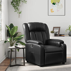 vidaXL Fauteuil inclinable Noir Similicuir