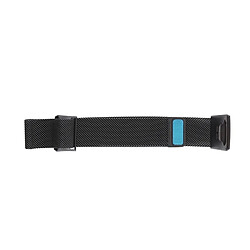 Wewoo Bracelet pour montre connectée en métal Fitbit Charge 3 noir