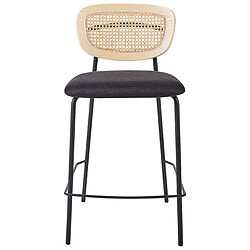 Acheter Beliani Tabouret de bar Set de 2 Tissu Noir MAYETTA