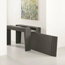 Inside 75 Table console extensible MARVEL PLUS pied métal plateau gris ardoise largeur 120cm