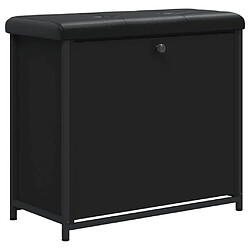 Maison Chic Banc à chaussures | Meuble de rangement à chaussures Meuble d'Entrée avec tiroir rabattable noir 62x32x56 cm -MN88050