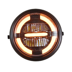 Acheter Projecteur D'ampoule De Phare Halo LED Rond Pour Moto 7.4 Pouces Pour Harley Jaune