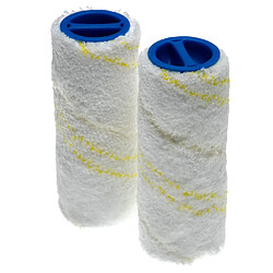 vhbw Lot de rouleaux de rechange en microfibre remplacement pour Kärcher 2.055-006.0, 2.055-007.0 (gris) pour nettoyeur de sol - 2 pièces