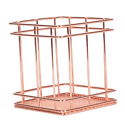 Avis rose or métal table de rangement panier de rangement stylo organisateur carré