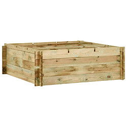 vidaXL Jardinière pour légumes Bois de pin imprégné 120x120x40 cm 