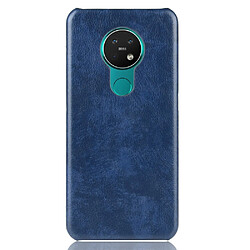 Wewoo Coque Rigide Pour Nokia 7.2 / 6.2 antichoc Litchi PC + Etui PU Bleu