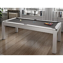 Vente-Unique Table transformable blanche - Billard & Ping-pong - L182 x l102 x H80 cm - HENK