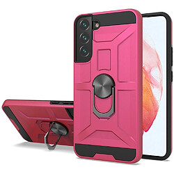 Coque en TPU anti-rayures, magnétique avec béquille pour votre Samsung Galaxy S21 4G/5G - rose