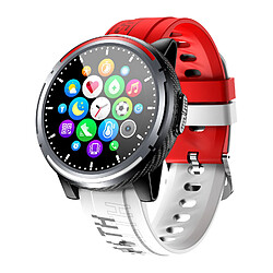 Chrono Montre connectée pour hommes Bluetooth Call HD Display IP67 étanche Multi-Language Sport pour Android IOS-Rouge