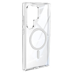 Avizar Coque MagSafe pour Samsung Galaxy S24 Ultra Polycarbonate Silicone Gel Transparent