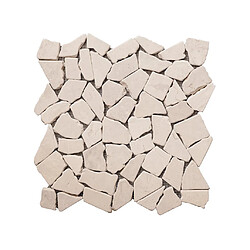 Vente-Unique Mosaïque sol et mur en marbre crème - pack de 1m² (11 dalles de 30x30 cm) - POESY