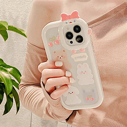 Avis GUPBOO Étui pour iPhone13Pro Étui de téléphone mignon lapin ours cerise transparent