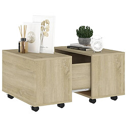 Avis vidaXL Table basse chêne sonoma 60x60x38 cm bois d'ingénierie