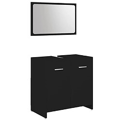 Avis vidaXL Ensemble de meubles de salle de bain 3 pcs Noir Bois ingénierie