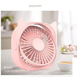 (Rose) Mini Ventilateur de Table Usb Ventilateur de Bureau Dortoir Silencieux Portable Fonctionnement Mécanique