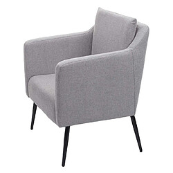 Avis Mendler Fauteuil de salon HWC-H93a, fauteuil cocktail fauteuil relax fauteuil ~ tissu/textile gris clair