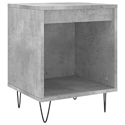 vidaXL Table de chevet gris béton 40x35x50 cm bois d’ingénierie