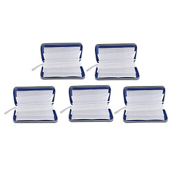 5x80 Disque CD Portefeuille étui DVD Support De Rangement Sac De Transport Protecteur Plastique Bleu