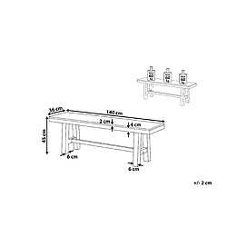 Avis Beliani Banc de jardin SCANIA 140 cm Noir