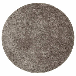 vidaXL Tapis ISTAN à poils longs aspect brillant gris Ø 200 cm