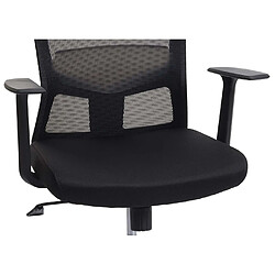 Mendler Chaise de bureau HWC-J90, dossier ergonomique en forme de S, soutien de la taille réglable ~ noir pas cher