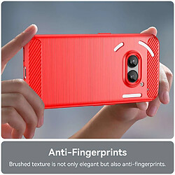 Acheter Htdmobiles Coque pour Nothing Phone (2a) - housse etui silicone gel carbone + verre trempe - ROUGE