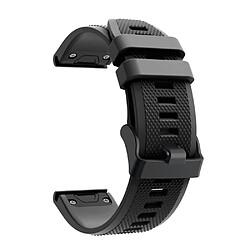 Avis Bracelet en silicone sport avec boucle noire noir pour votre Garmin Fenix 5