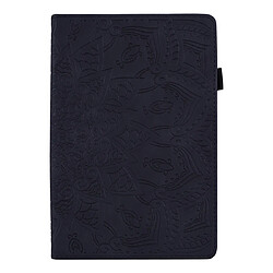 Wewoo Housse Étui Coque Pour iPad 10.2 pouces 2019 Motif mollet Etui en cuir gaufré à double rabat avec porte-carte et fentes cartes et fente stylo et bande élastique Noir