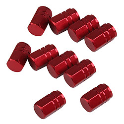 20pcs Voiture Moto Roue Pneu Pneu Poussière Couvercle de Bouchon de Valve - Hexagonale Rouge pas cher