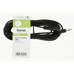 HAMA Câble audio, jack mâle/fiche femelle 3,5 mm, stéréo, 5 m