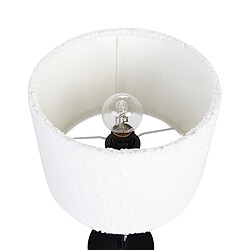 Beliani Lampe à poser bouclé blanche VINAZCO pas cher