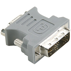 Alpexe Adaptateur DVI DVI-A 12+5p Mâle - VGA Femelle Gris