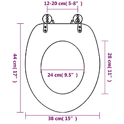 vidaXL Siège de toilette avec Couvercle MDF Étoile de mer pas cher