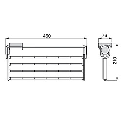 Emuca PORTE PANTALON EXTENSIBLE 450MM CHROMEE