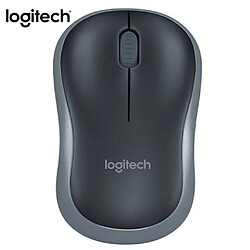 Logitech M186 Wireless USB 2.4Ghz 3 ButtonErgonomic Mouse 1000DPI Optical Mouse - noir pas cher