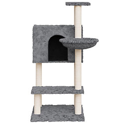 Avis vidaXL Arbre à chat avec griffoirs en sisal Gris foncé 108,5 cm