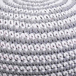 Avis Pouf Alexandra House Living Blanc Gris polystyrène 45 x 30 x 45 cm