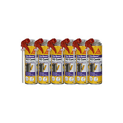 Lot de 6 mousses polyuréthanes expansives SIKA Sika Boom 102 Combi - 500ml