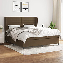 Maison Chic Lit adulte- Lit + matelas,Sommier à lattes de lit avec matelas Marron foncé 180x200 cm -GKD46950