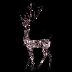 Avis vidaXL Renne de décoration de Noël Acrylique 140 LED blanc chaud 120 cm