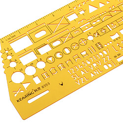 Acheter Stencil Pochoir Règle De Forme Différent Marquage Symbole Dessin Projet Modèle Accessoire