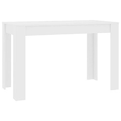 Maison Chic Table de salle à manger,Table à dîner Blanc 120 x 60 x 76 cm Aggloméré -GKD52808