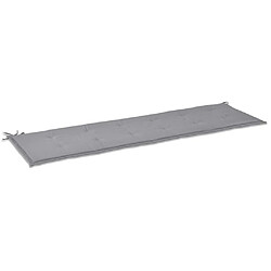 Decoshop26 Coussin de banc de jardin Gris 180 x 50 x 3 cm DEC021557