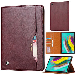 Acheter Wewoo Housse Coque Étui en cuir à rabatquer texture de peau horizontale pour Galaxy Tab A 8 2019 P200 / P205avec cadre photo et supportemplacements cartes et porte-monnaie Vin rouge