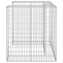 Avis vidaXL Mur en gabion pour poubelle Acier galvanisé 110x100x110 cm