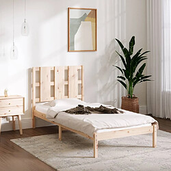 Maison Chic Lit Moderne Chambre - Cadre/structure de lit pour adulte bois massif 75x190 cm petit simple -MN94026