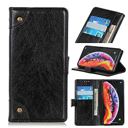 Wewoo étuis en cuir Coque Housse Étui à rabat horizontal avec boucle de cuivre pour Galaxy S10 5G, support et emplacements pour cartes porte-monnaie (Noir)